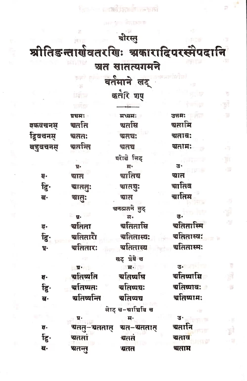 Tidantarnavatarnih ( Brihattamdhaturupakosham)